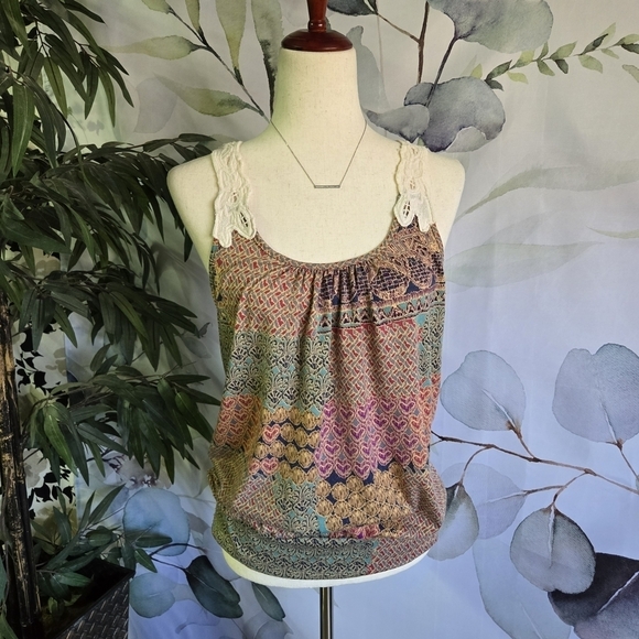 Poetry Tops - POETRY | Cami Muscle Tank in Multi sz 1X